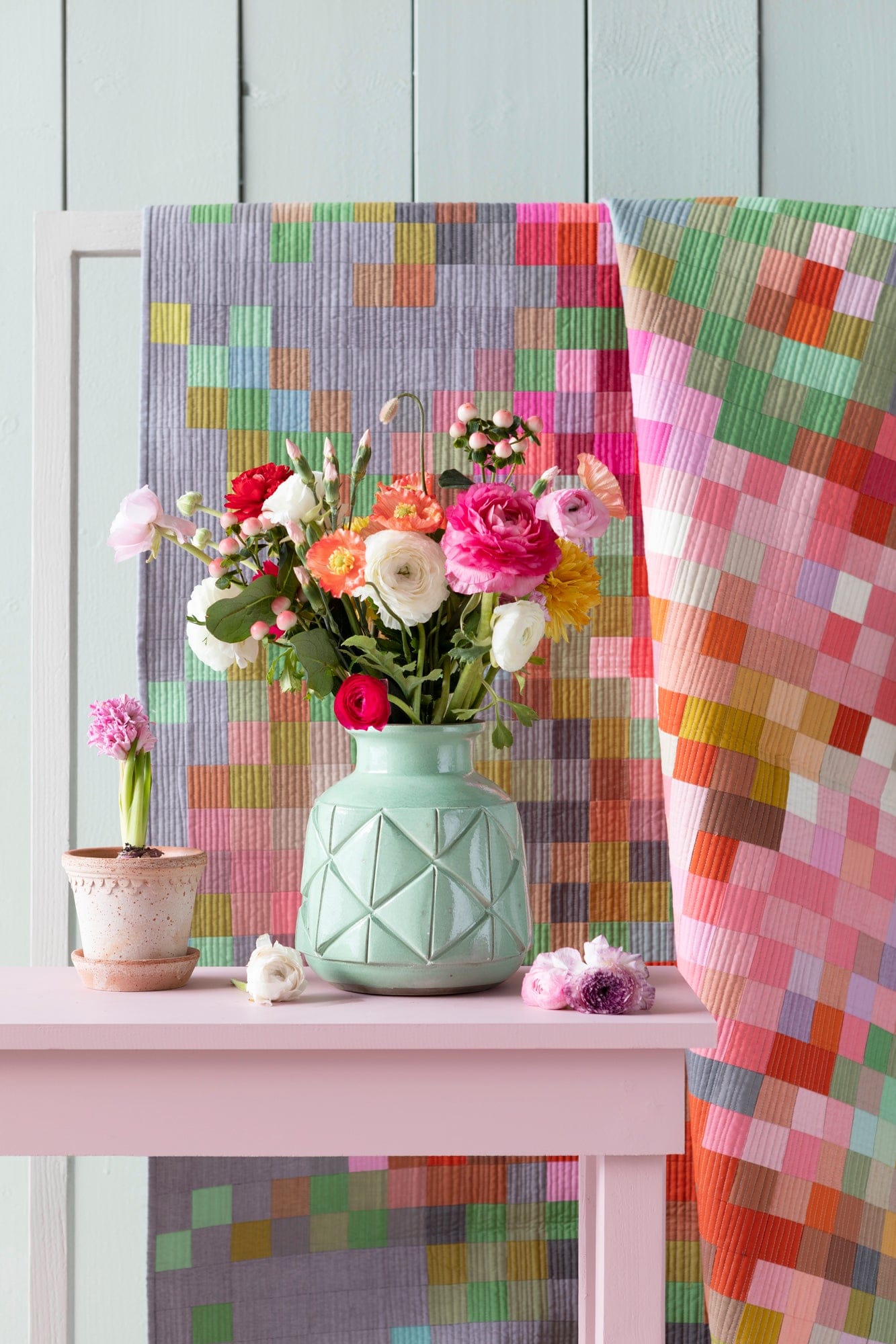 Tilda's Flower Bouquet Embroidery Quilt Kit by Tilda Fabrics