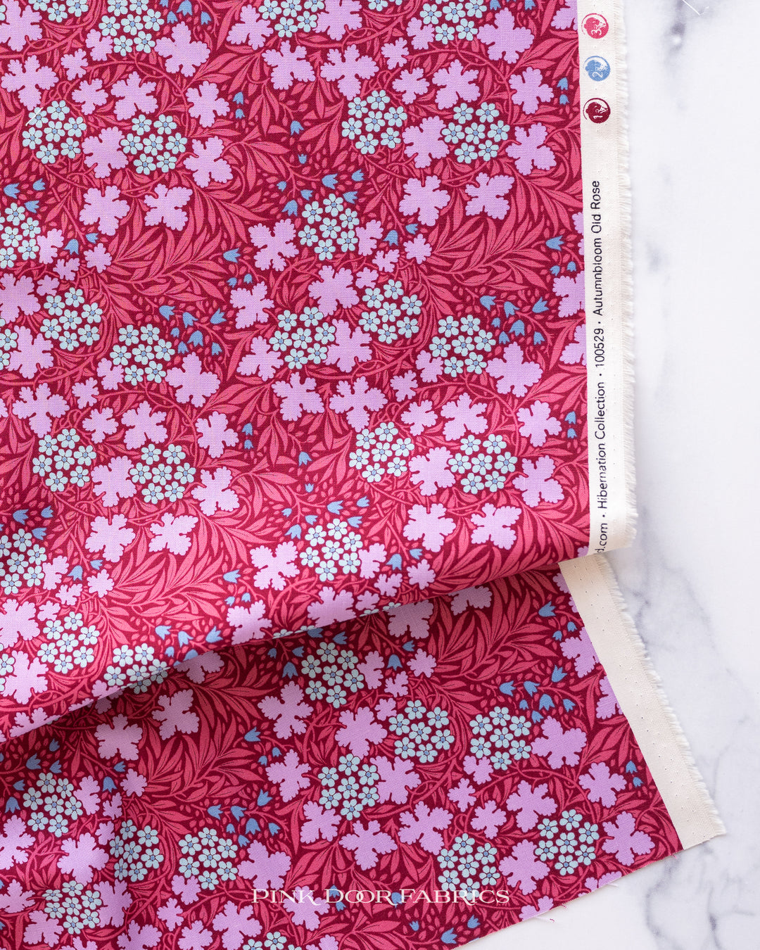Hibernation - Autumn Bloom in Old Rose - 100529 - Half Yard