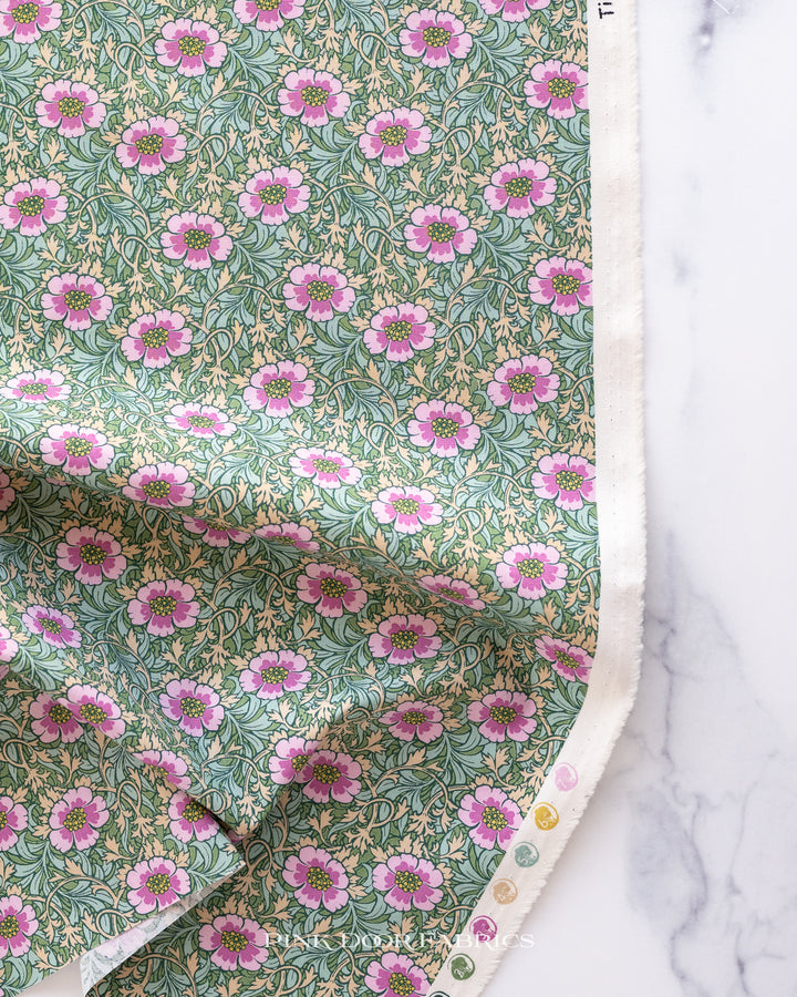 Hibernation - Winter Rose in Sage - 100537 - Half Yard