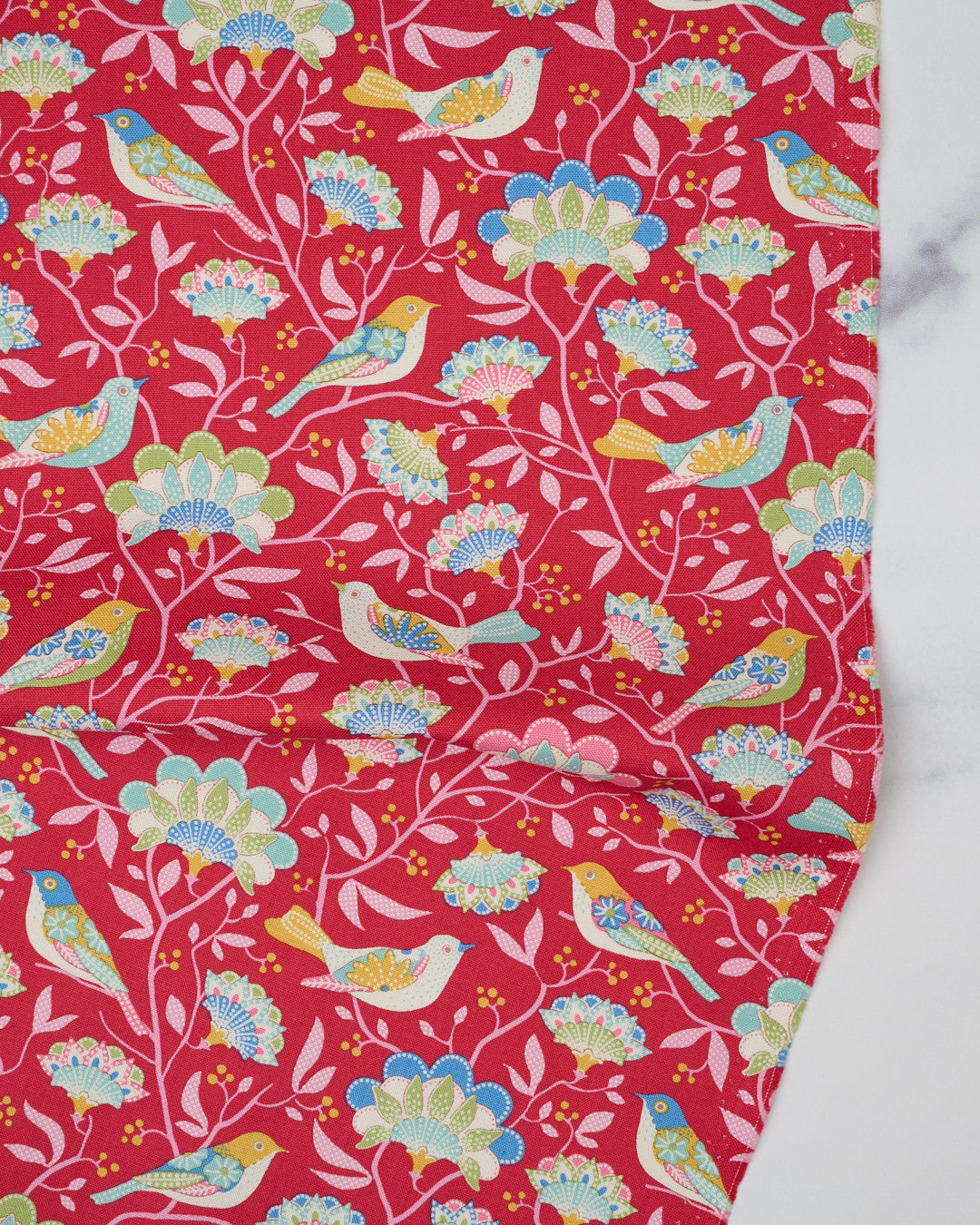 Jubilee Red Bird Tree Fabric by Tone Finnanger - Tilda Fabrics