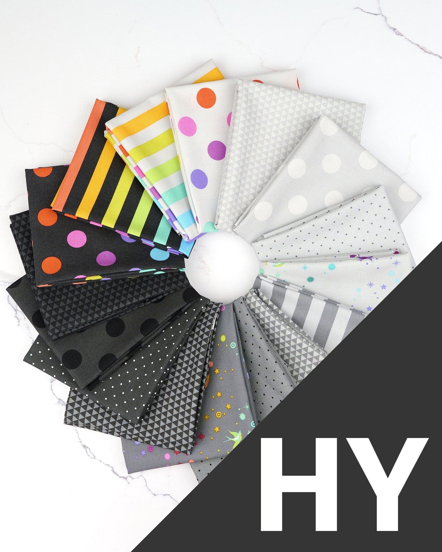 True Colors half yard fabric bundle by Tula Pink, 16 pieces total from the Fall 2025 True Colors fabric collection. SKU: HYTP.TC25