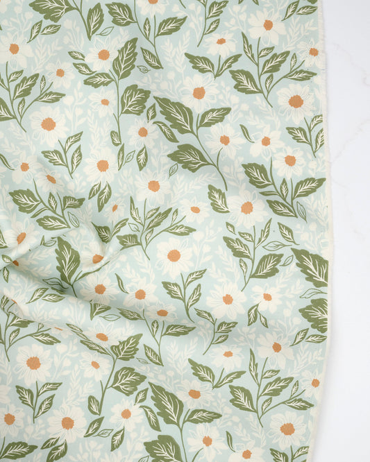 Romance Blooms Florals Robins Egg quilting fabric, part of the True Love fabric collection by Lella Boutique (SKU: 5260 14)