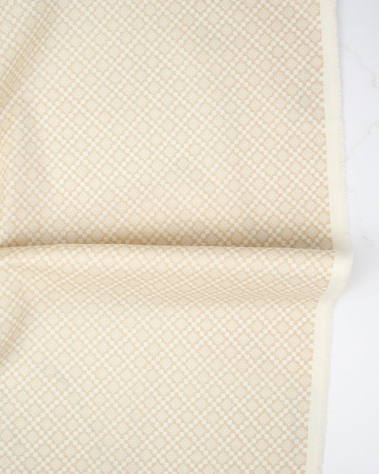 Checkmate Blenders Oatmeal quilting fabric, part of the True Love fabric collection by Lella Boutique (SKU: 5265 12)