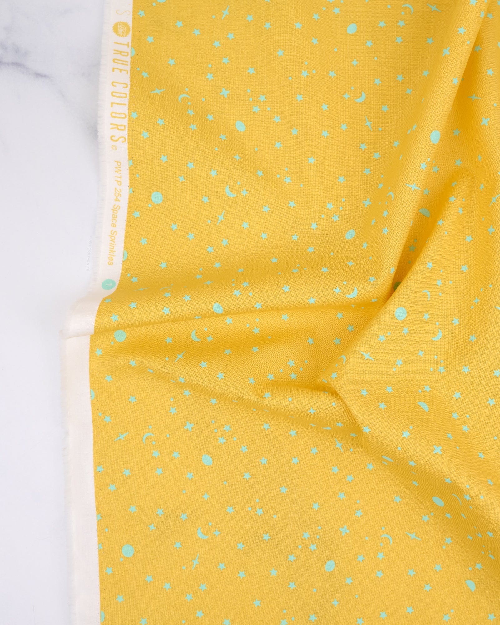 True Colors - Space Sprinkles in Papaya - Tula Pink - PWTP254.PAPAYA - Quilting Fabric