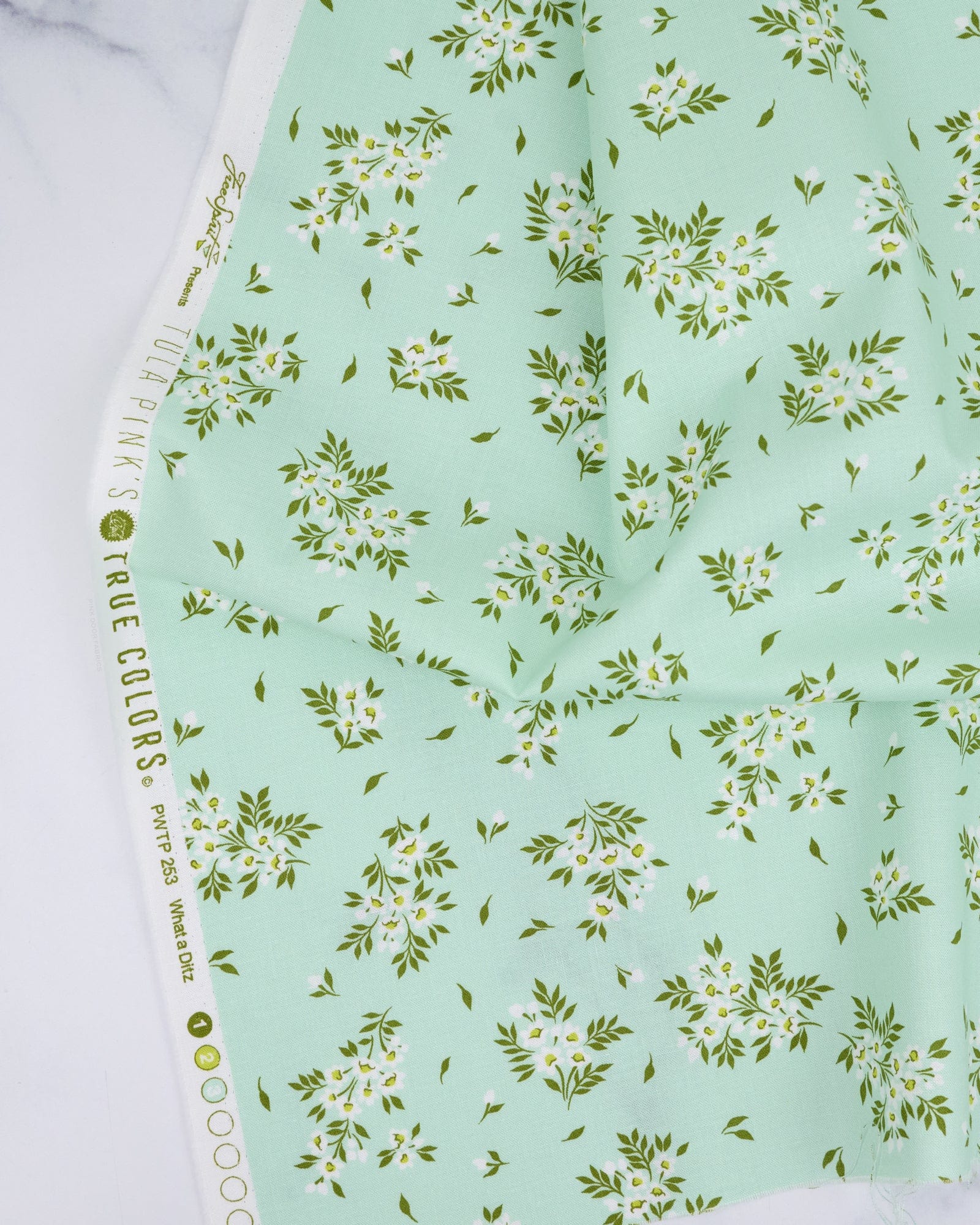 True Colors - What a Ditz in Spearmint - Tula Pink - PWTP253.SPEARMINT - Quilting Fabric
