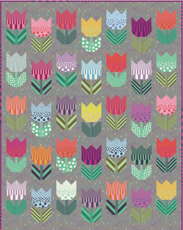 Tulip Twins Quilt Kit - Down to Earth by Tula Pink (Preorder)