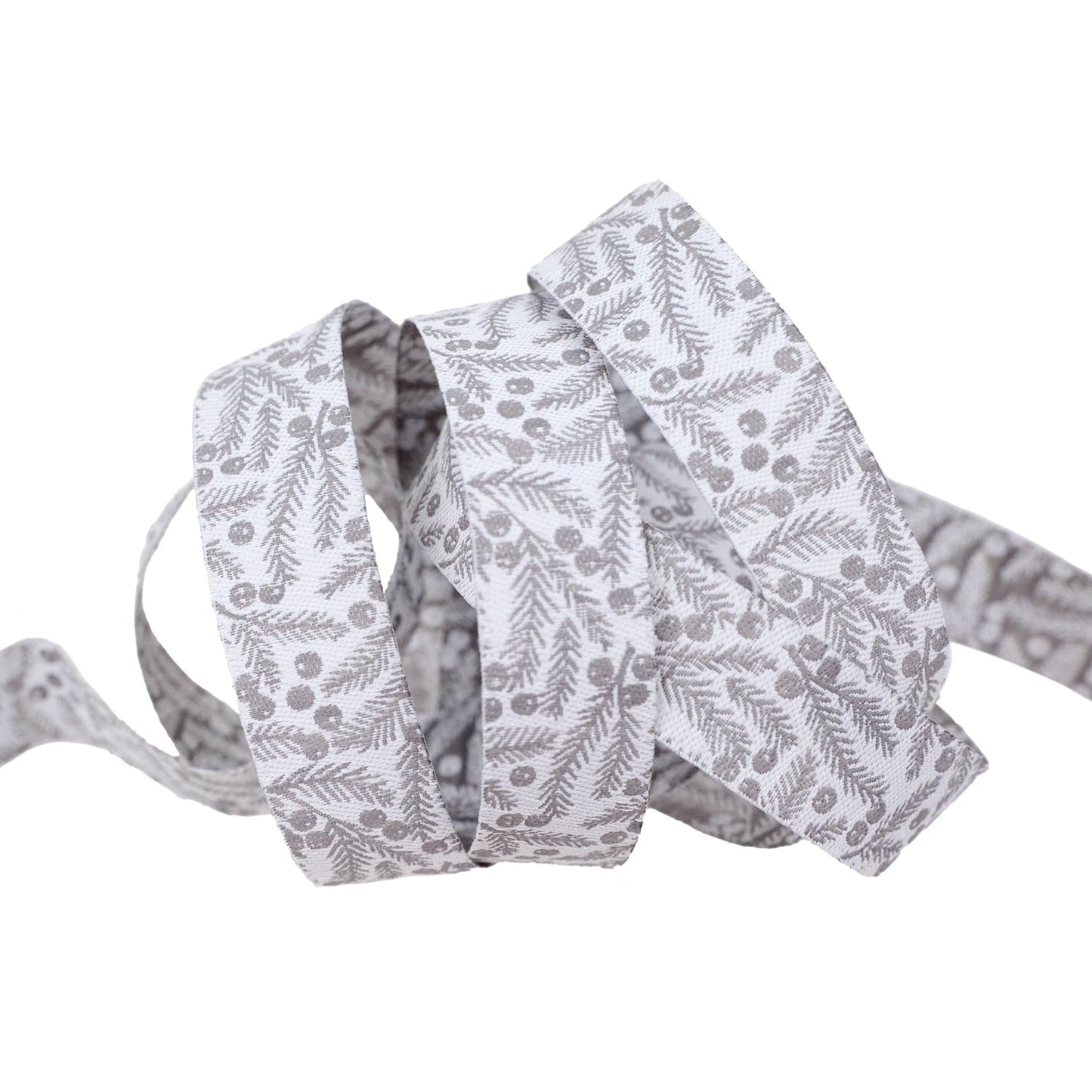 Berry and Pine - Pine Needles in Snow - 5/8" width - by Lella Boutique - One Yard