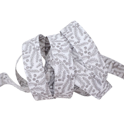 Berry and Pine - Pine Needles in Snow - 5/8" width - by Lella Boutique - One Yard