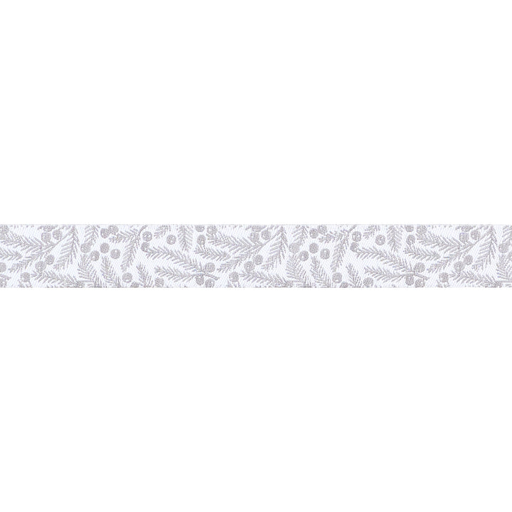 Berry and Pine - Pine Needles in Snow - 5/8" width - by Lella Boutique - One Yard