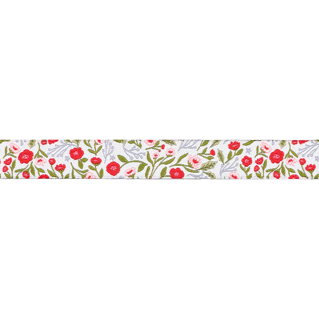 Berry and Pine - Christmas Posies in Winter - 5/8" width - by Lella Boutique - One Yard