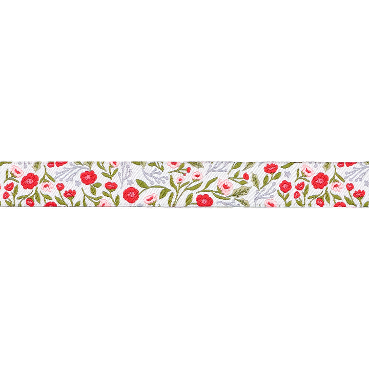 Berry and Pine - Christmas Posies in Winter - 5/8" width - by Lella Boutique - One Yard