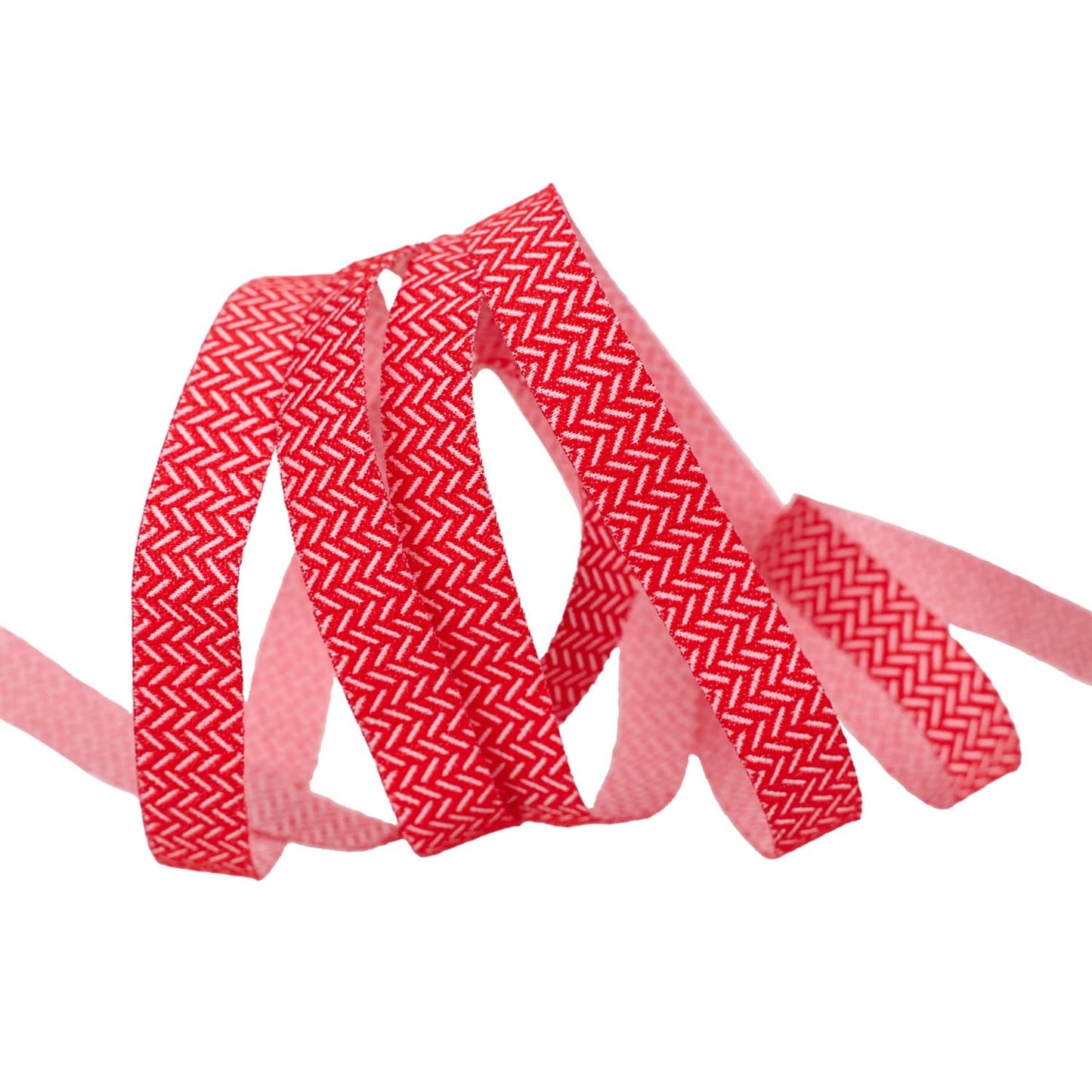 Berry and Pine - Yule Herringbone in Holly - 3/8" width - by Lella Boutique - One Yard