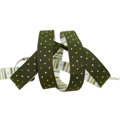 Berry and Pine - Magic Dot in Forest - 5/8" width - by Lella Boutique - One Yard