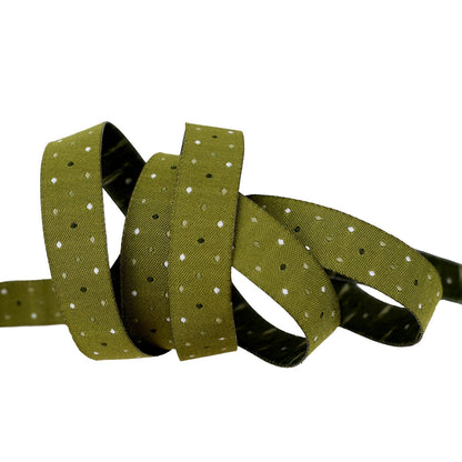 Berry and Pine - Magic Dot in Fern - 5/8" width - by Lella Boutique - One Yard