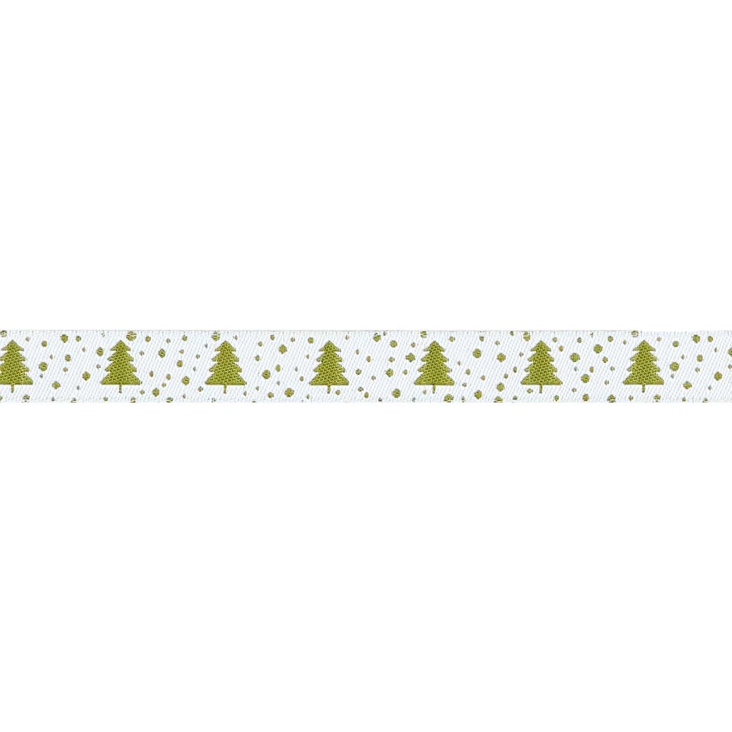 Berry and Pine - Little Trees in Snow - 5/8" width - by Lella Boutique - One Yard