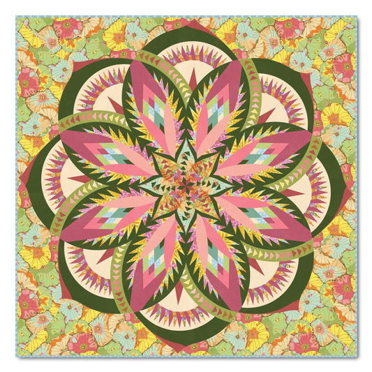 Vintage Rose Wall-Size Quilt Kit - Fabric Only