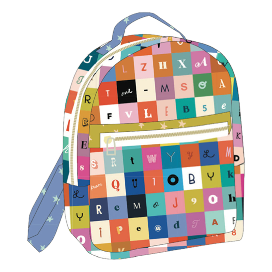 Violet Backpack - Fabric + Notion Kit in Selvedge Magic - Backpack Kit 
