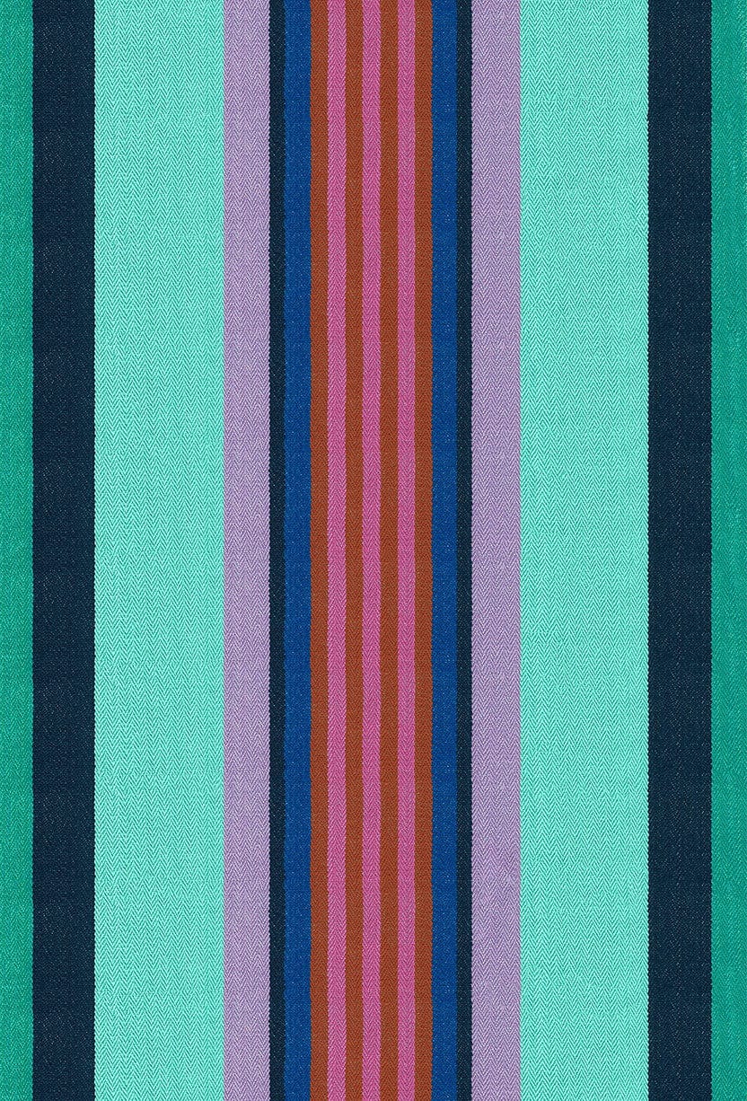 A closeup shot of the quilting fabric pattern called Director, designed by Anna Maria Horner, in the jade colorway. The SKU is WAMT105-64V.