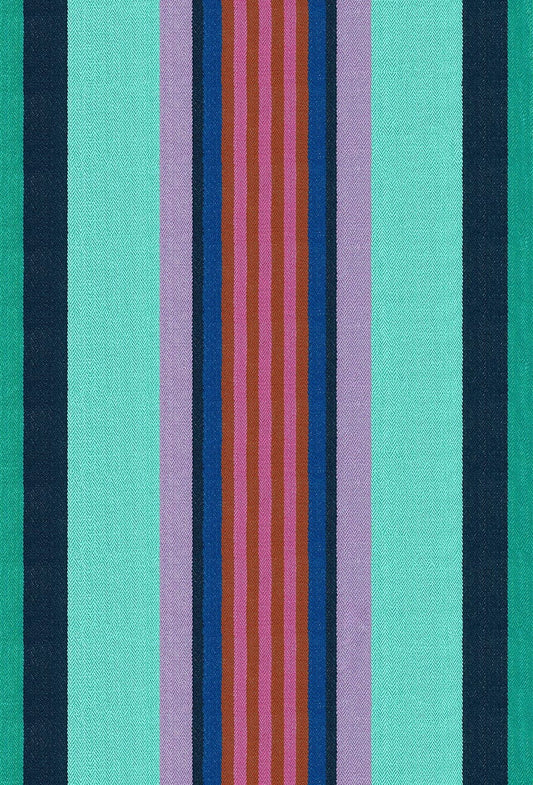 A closeup shot of the quilting fabric pattern called Director, designed by Anna Maria Horner, in the jade colorway. The SKU is WAMT105-64V.