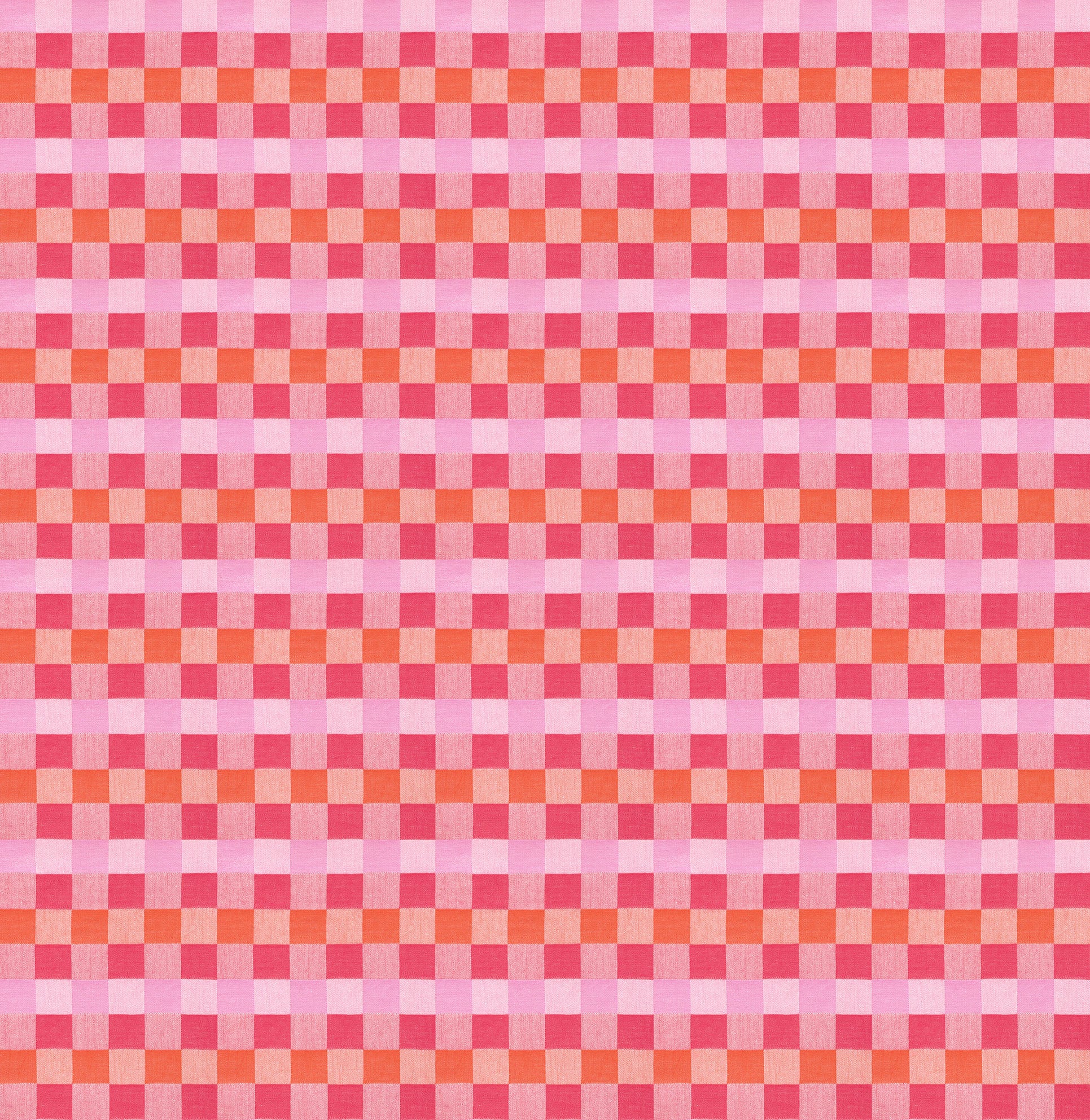Alternate in Bubblegum woven fabric, part of the Check Mates fabric collection by Anna Maria Textiles (SKU: WAMT110-23L)