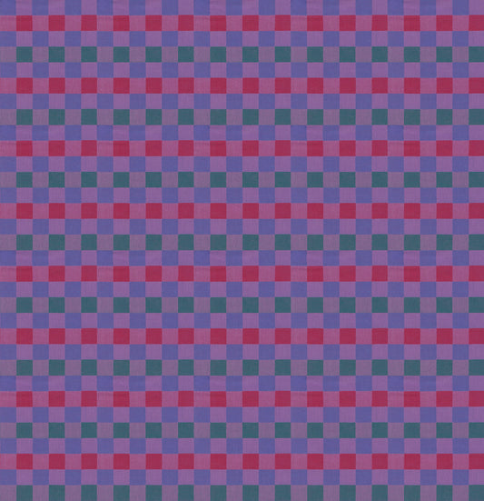 Alternate in Blueberry woven fabric, part of the Check Mates fabric collection by Anna Maria Textiles (SKU: WAMT110-83L)