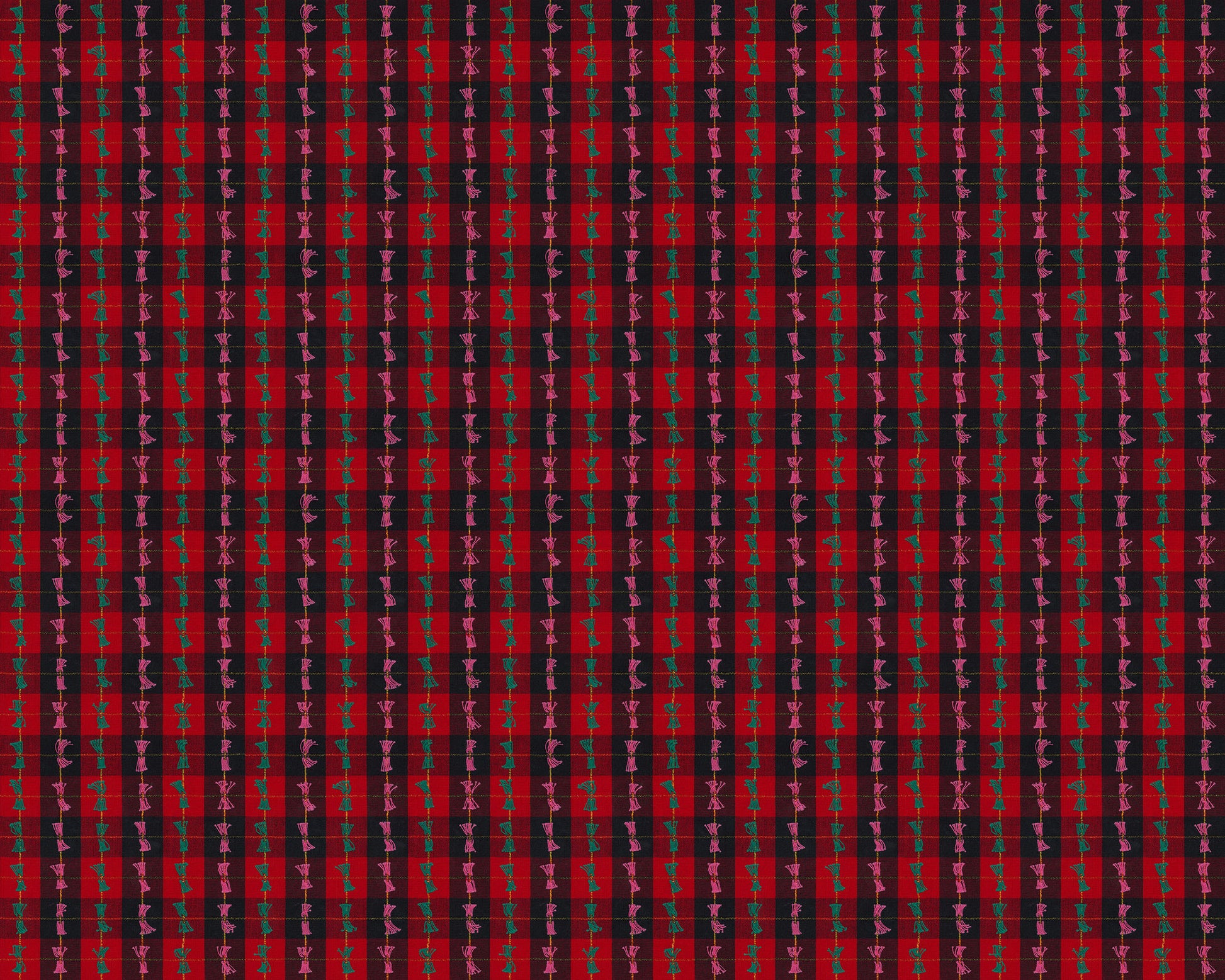 Presents in Portrait quilting fabric, part of the Silver Lining fabric collection by Anna Maria Textiles (SKU: WAMT113-99L)