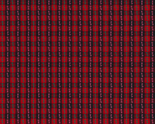 Presents in Portrait quilting fabric, part of the Silver Lining fabric collection by Anna Maria Textiles (SKU: WAMT113-99L)