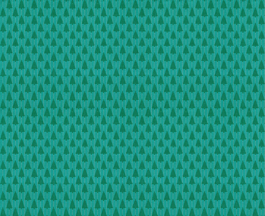 Tree Farm in Turquoise quilting fabric, part of the Silver Lining fabric collection by Anna Maria Textiles (SKU: WAMT114-64C)