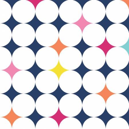 Effervescence in Navy - WB13735R-NAVY - 107/108" Half Yard