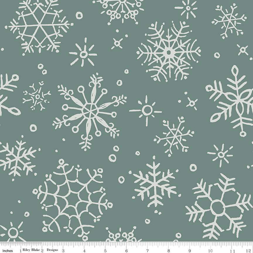 PREORDER - Magical Winterland - 107/108" Wide Back - Snowflake in Winter - Lisa Audit - WB14949-WINTER - Half Yard