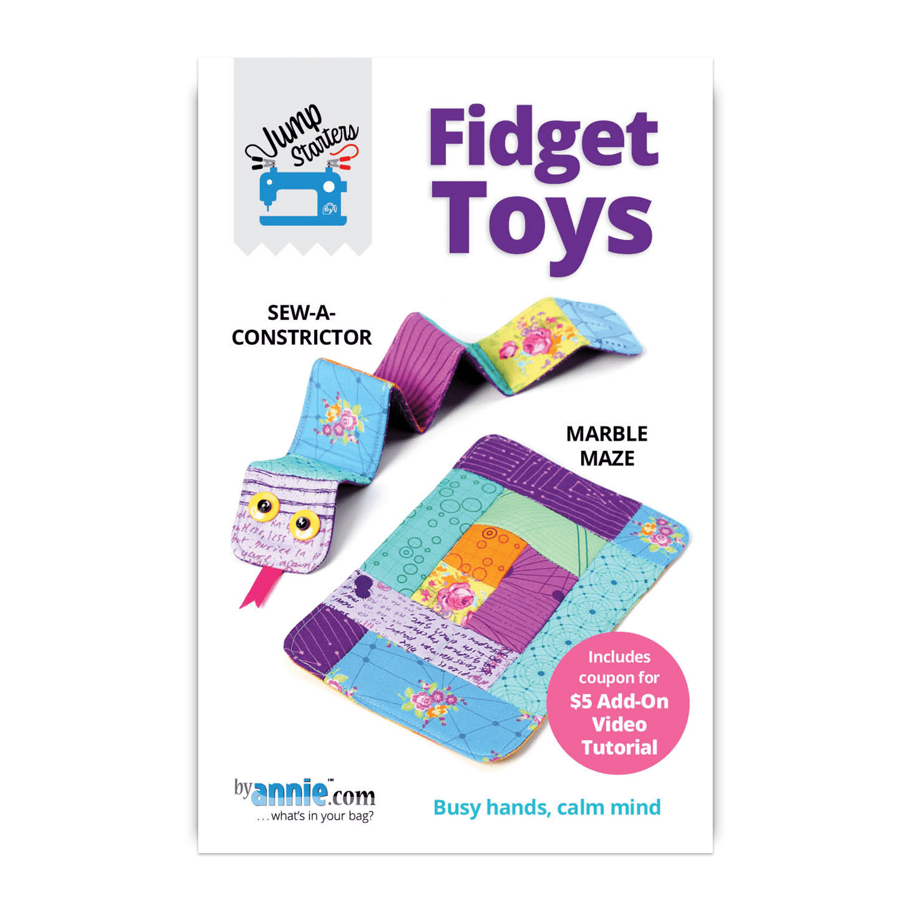Fidget Patterns. Time Fidget Toys - Patterns by Annie - Paper Pattern - PBA312-JS (Preorder)