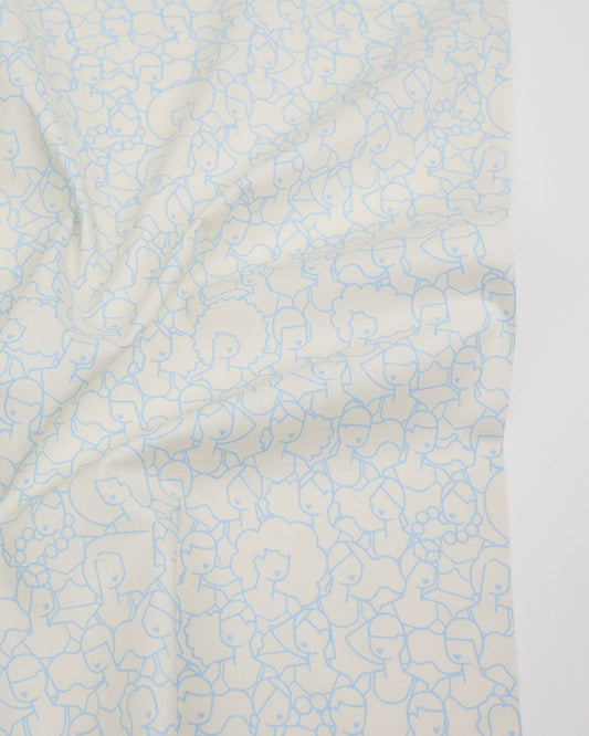 Cotton quilting fabric pattern called 'Water Swim Parade in Blue Water'. Part of the 'Water' fabric collection. Designed by Ruby Star Society for fabric company Moda Fabrics. SKU: RS5130 11. 44-45 inch width.