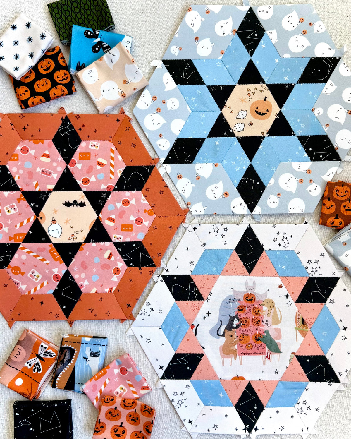Woven Cosmos Quilt Kit - Only Treats by Lizzy House (Preorder)