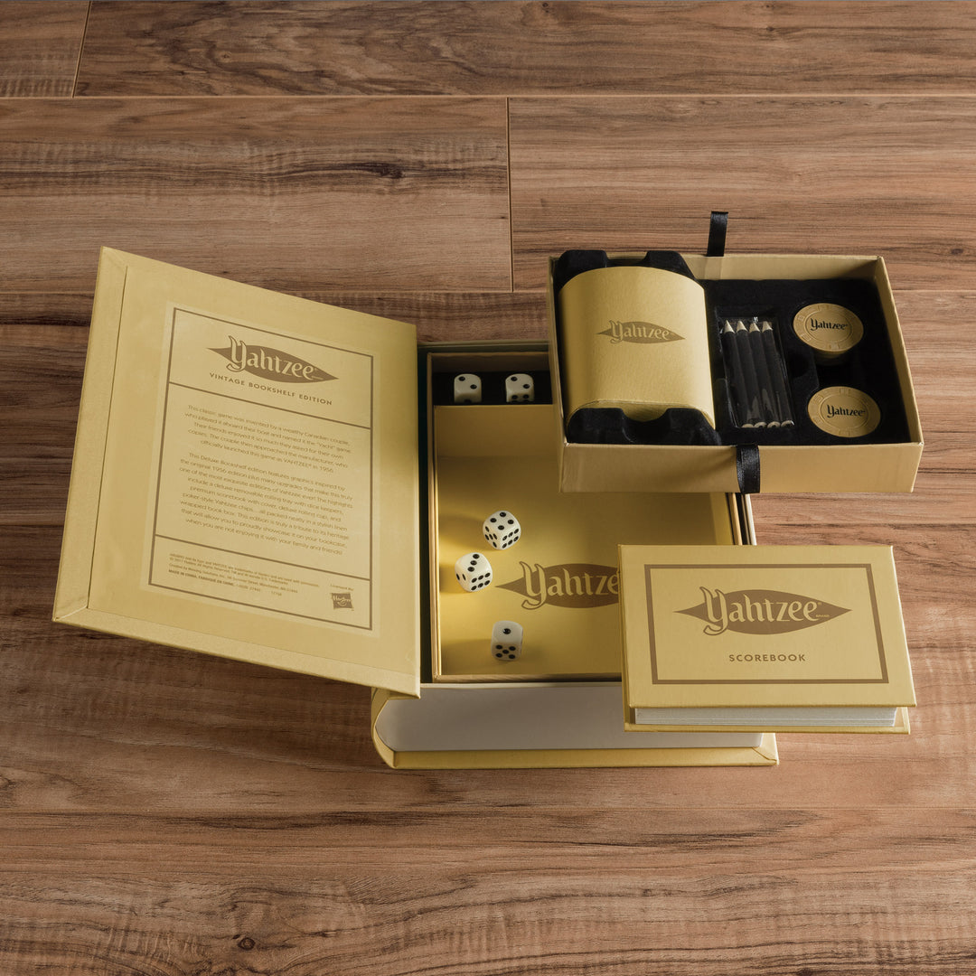 Yahtzee - Vintage Bookshelf Edition - Game Box