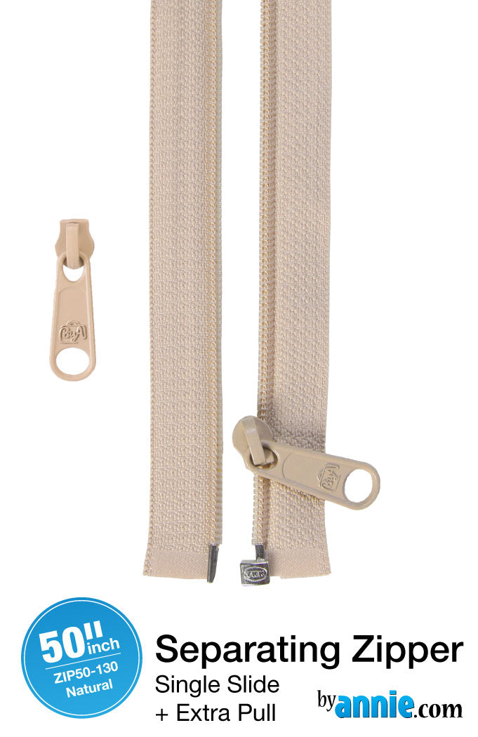 ByAnnie - 50" Separating Zipper + Extra slide (Preorder)