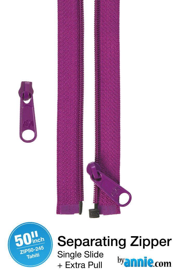 ByAnnie - 50" Separating Zipper + Extra slide (Preorder)