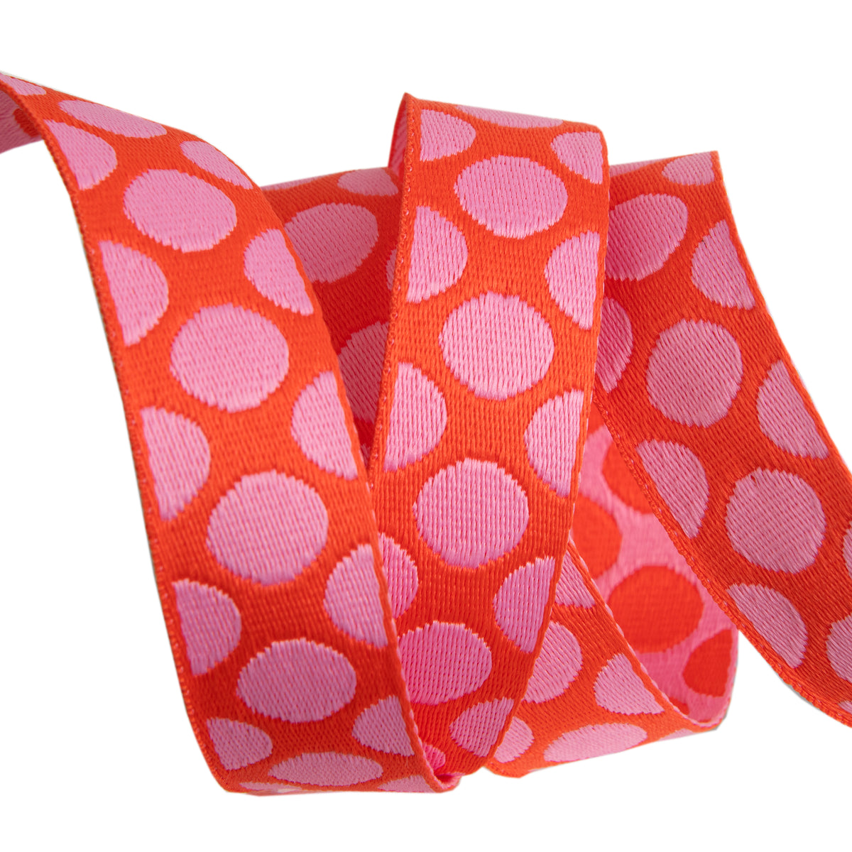 Down to Earth - Dot WEBBING in Pinkerberry - 1" width - by Tula Pink - One Yard (Preorder)