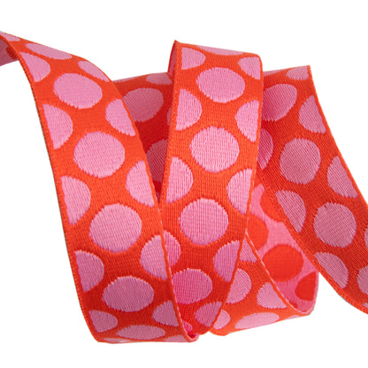 Down to Earth - Dot WEBBING in Pinkerberry - 1" width - by Tula Pink - One Yard (Preorder)