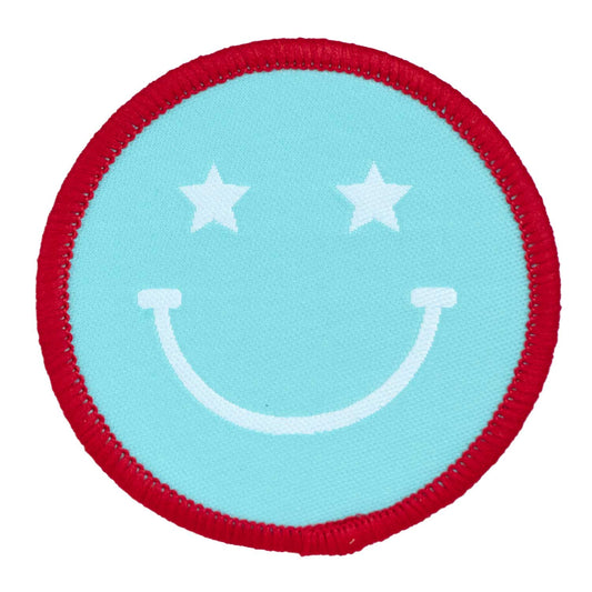 3, 2, 1... Blastoff - Smile Badge - 51x51mm - Iron-on Applique Patch