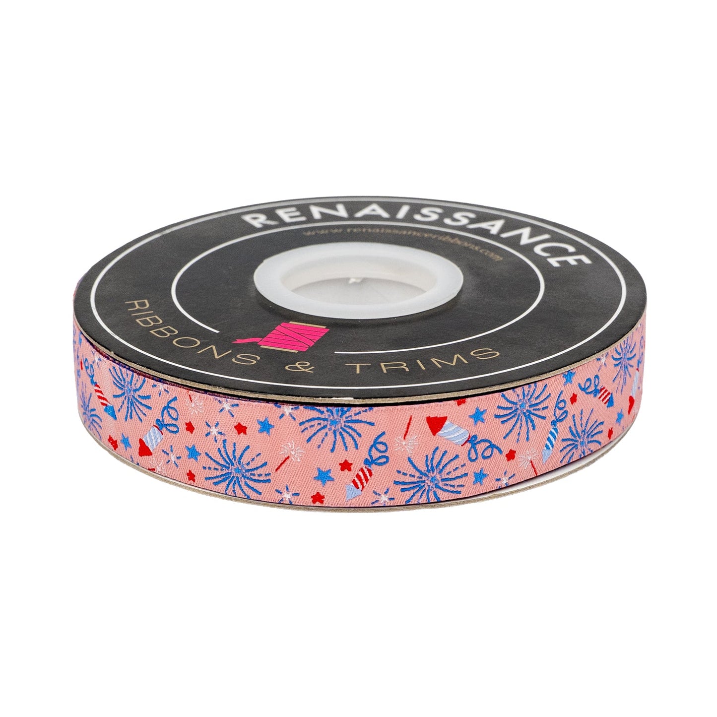 250th Birthday - Sparklers - 7/8" width - by Renaissance Ribbons - One Yard
