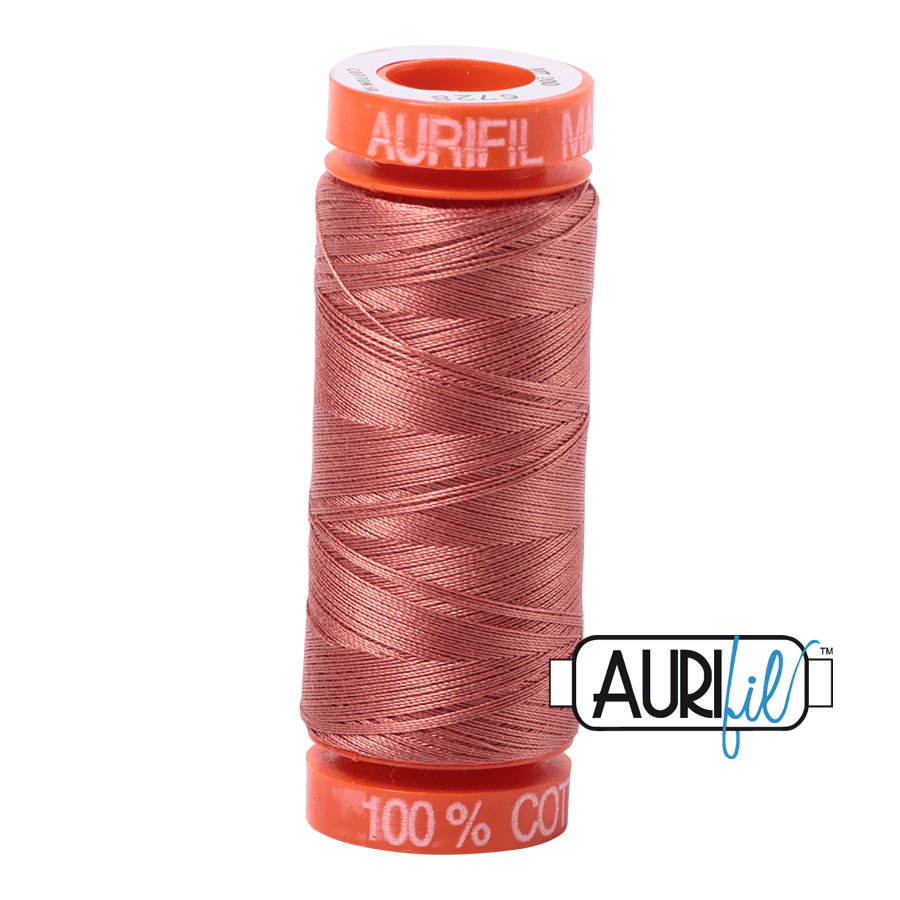 Aurifil Cotton Mako Thread - 50wt - 200m Spool - Cinnabar - MK50SP200-6728