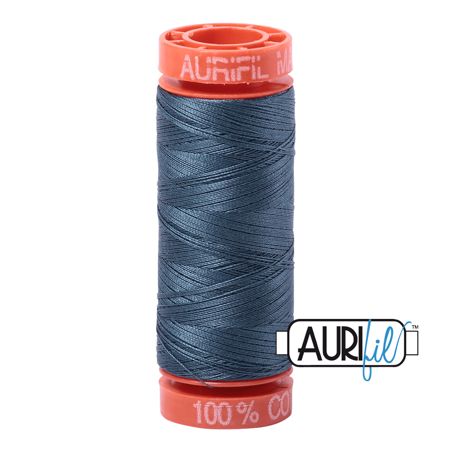 Aurifil Cotton Mako Thread - 50wt - 200m Spool - Medium Blue Grey - MK50SP200-1310