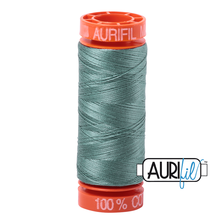Aurifil Cotton Mako Thread - 50wt - 200m Spool - Medium Juniper - MK50SP200-2850