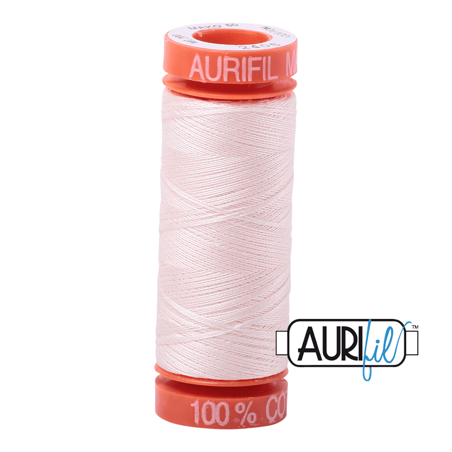 Aurifil Cotton Mako Thread - 50wt - 200m Spool - Oyster - MK50SP200-2405