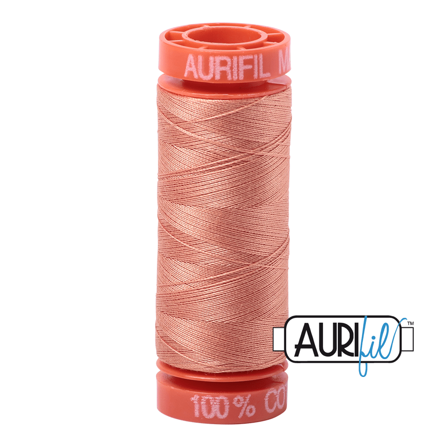 Aurifil Cotton Mako Thread - 50wt - 200m Spool - Peach - MK50SP200-2215