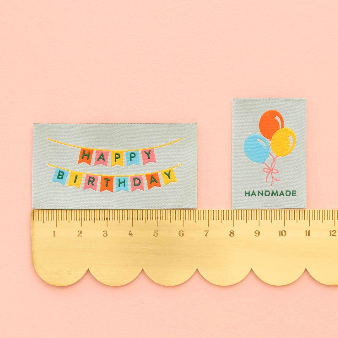 Sarah Hearts - Birthday Multipack Woven Labels - LP245