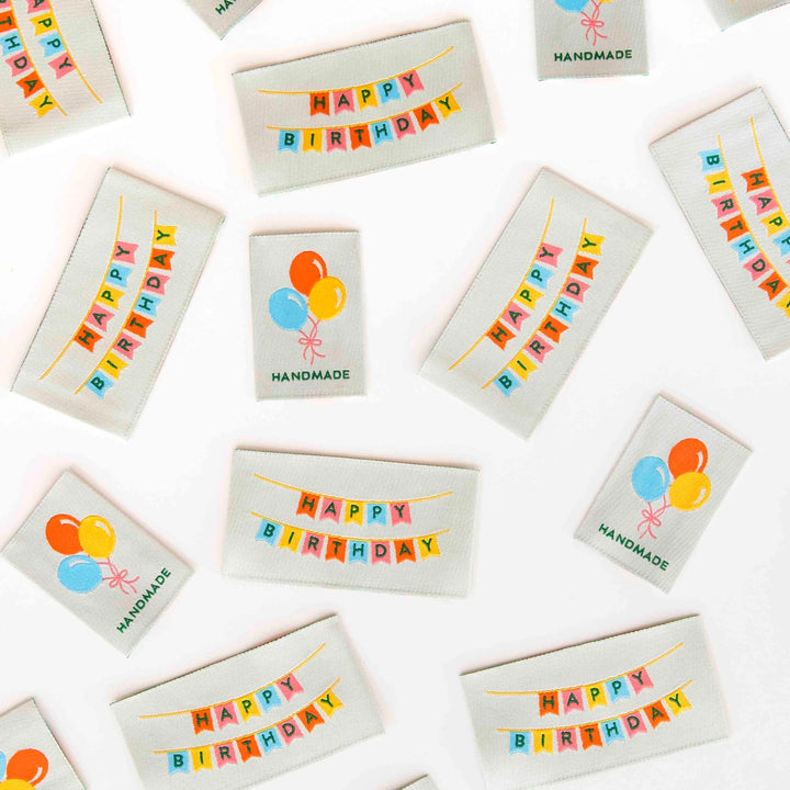 Sarah Hearts - Birthday Multipack Woven Labels - LP245