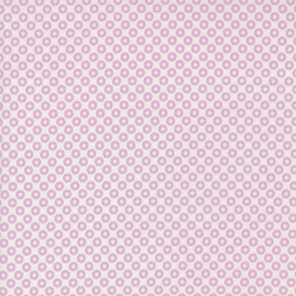 Moda's mauve geometric circles Bonbon Jar by Jen Kingwell cotton quilting fabric with ivory background.