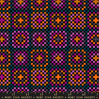 Granny Square Black - Boo Valley by Ruby Star Society - Half Yard Fabric (Preorder)
