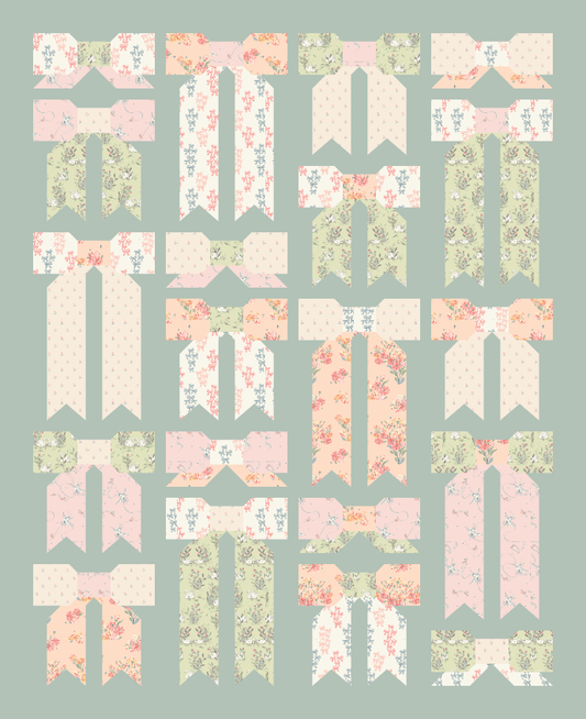 Top Knot Quilt Kit in Mademoiselle by Pink Door Fabrics - Fabric Only